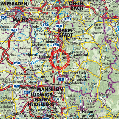 Landkarte Zwingenberg