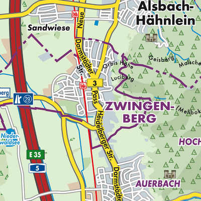 Übersichtsplan Zwingenberg