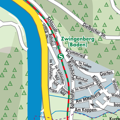Stadtplan Zwingenberg