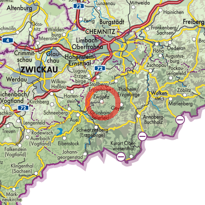 Landkarte Zwönitz