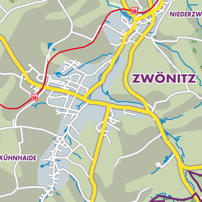 Übersichtsplan Zwönitz