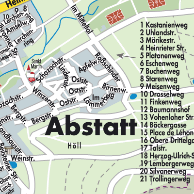Stadtplan Abstatt