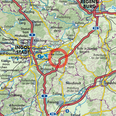 Landkarte Aiglsbach