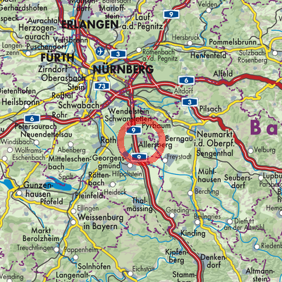 Landkarte Allersberg
