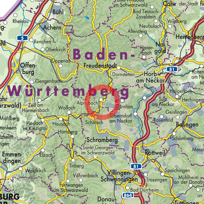Landkarte Alpirsbach