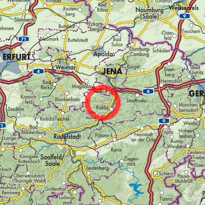 Landkarte Altenberga