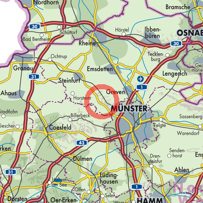 Landkarte Altenberge