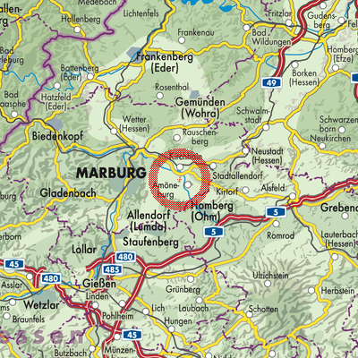 Landkarte Amöneburg