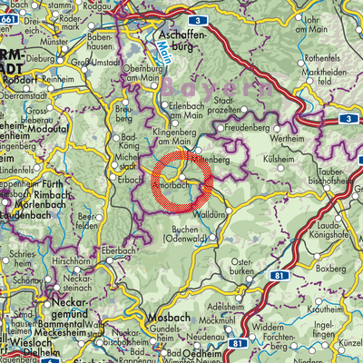 Landkarte Amorbach