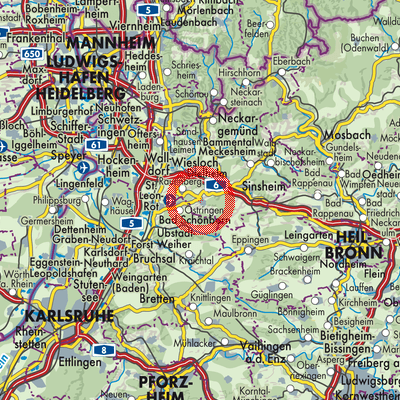Landkarte Angelbachtal