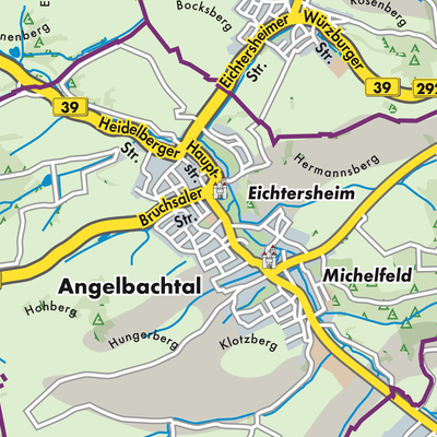 Übersichtsplan Angelbachtal