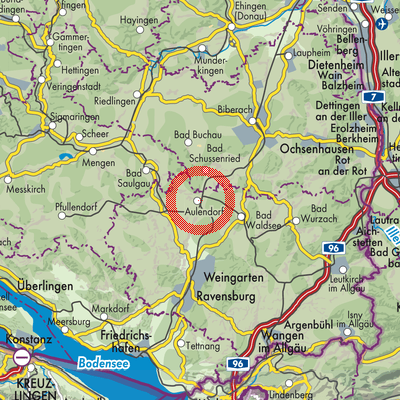 Landkarte Aulendorf