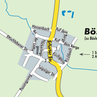 Stadtplan Bösleben-Wüllersleben