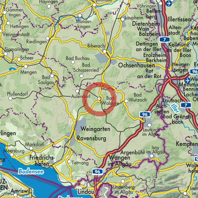 Landkarte Bad Waldsee