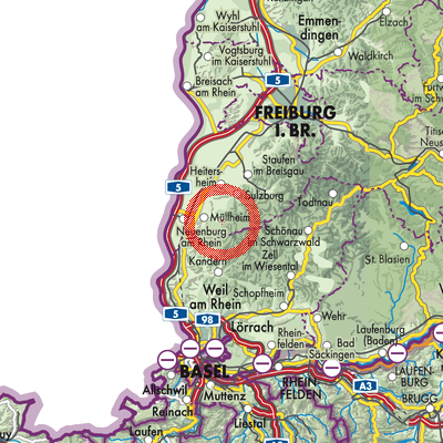 Landkarte Badenweiler