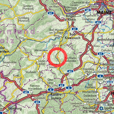 Landkarte Bayerfeld-Steckweiler