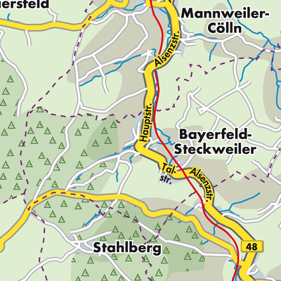 Übersichtsplan Bayerfeld-Steckweiler
