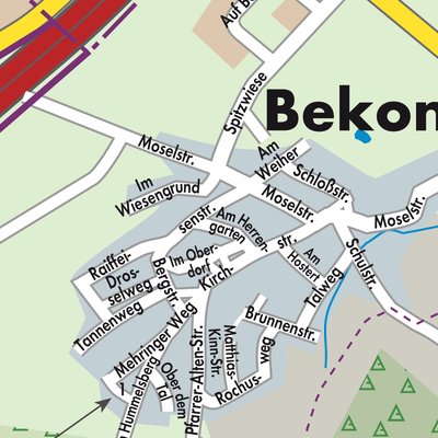 Stadtplan Bekond