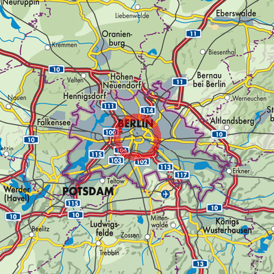 Landkarte Berlin