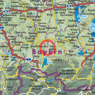 Landkarte Bernbeuren