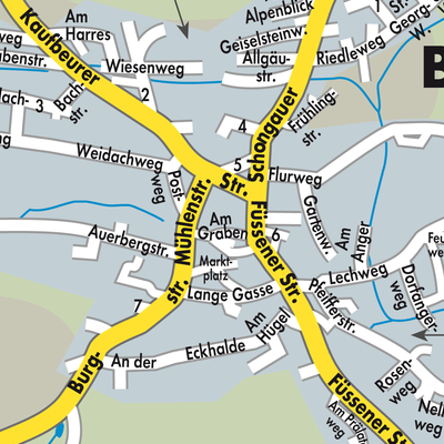 Stadtplan Bernbeuren