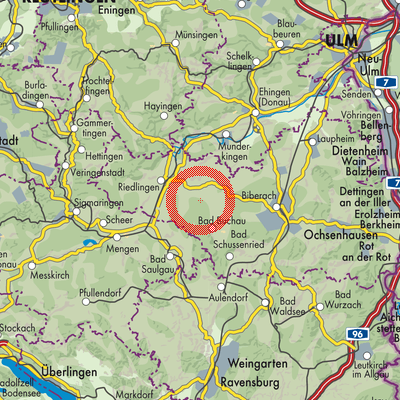 Landkarte Betzenweiler