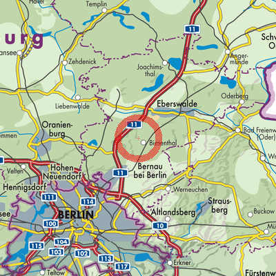 Landkarte Biesenthal