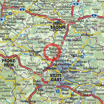 Landkarte Bietigheim-Bissingen