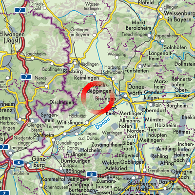 Landkarte Bissingen