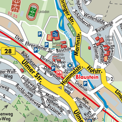 Stadtplan Blaustein