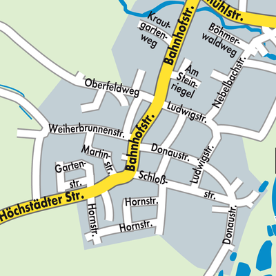 Stadtplan Blindheim