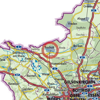 Landkarte Bocholt