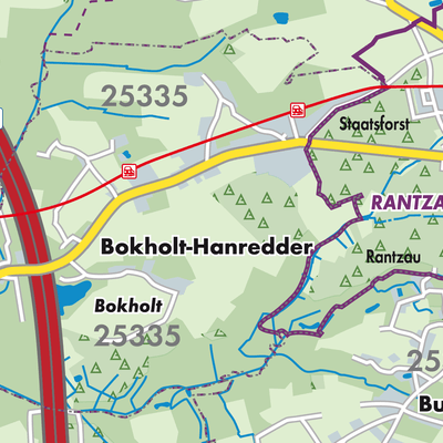 Übersichtsplan Bokholt-Hanredder