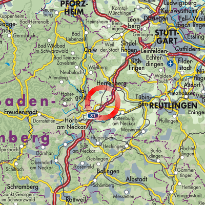 Landkarte Bondorf