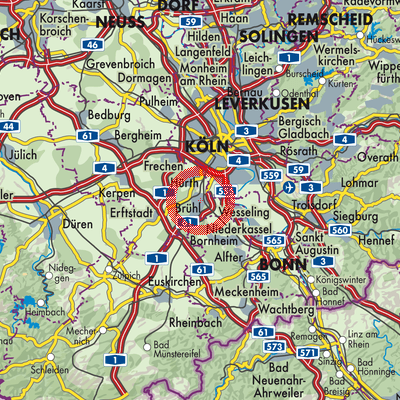 Landkarte Brühl