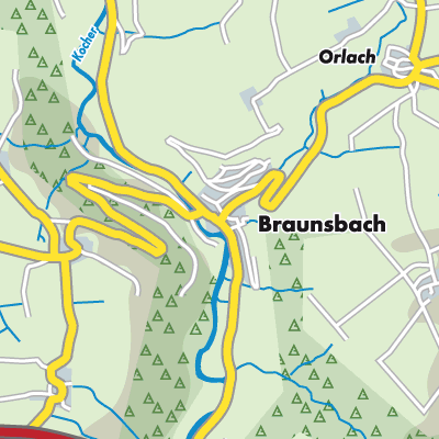 Übersichtsplan Braunsbach