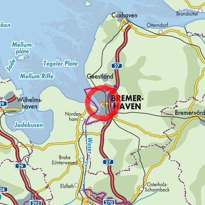 Landkarte Bremerhaven