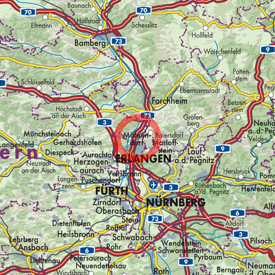 Landkarte Bubenreuth