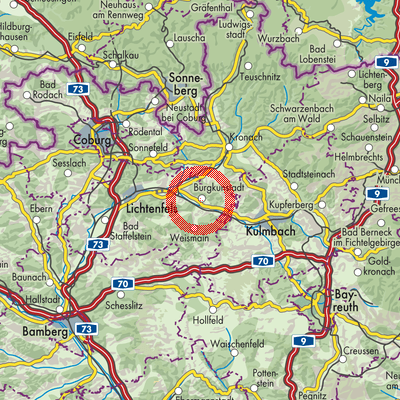 Landkarte Burgkunstadt