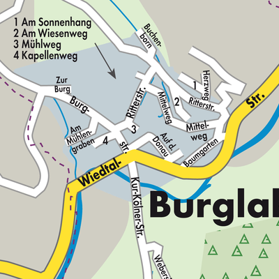 Stadtplan Burglahr