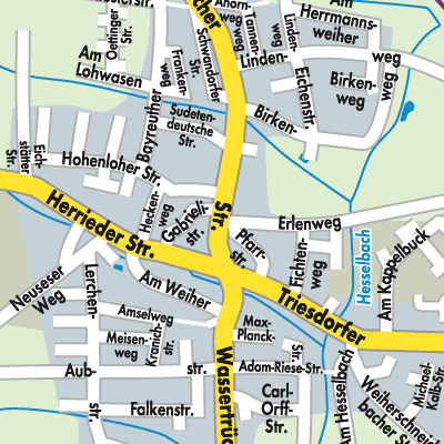 Stadtplan Burgoberbach