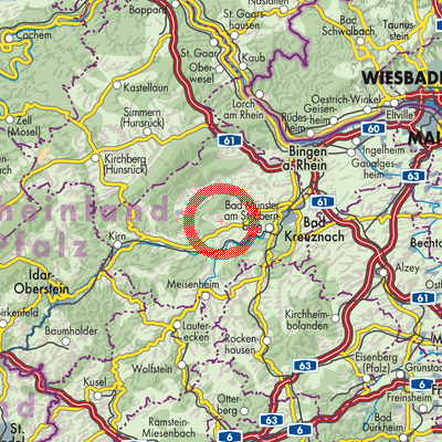 Landkarte Burgsponheim
