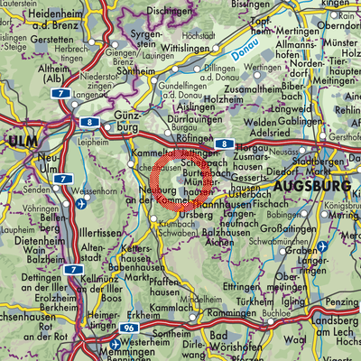 Landkarte Burtenbach