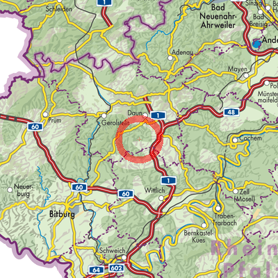 Landkarte Üdersdorf