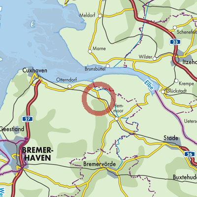 Landkarte Cadenberge
