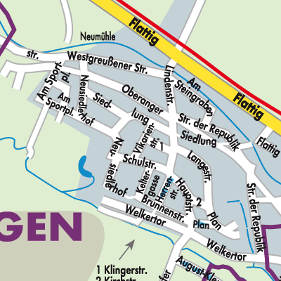 Stadtplan Clingen