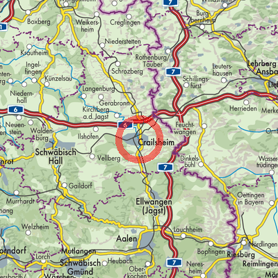 Landkarte Crailsheim