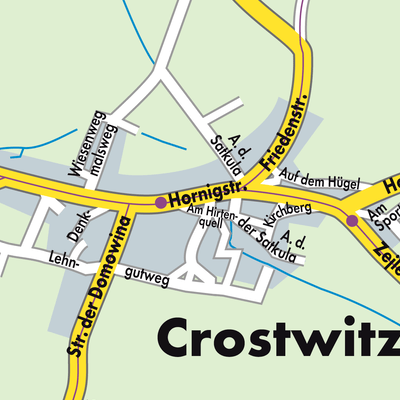 Stadtplan Crostwitz - Chrósćicy