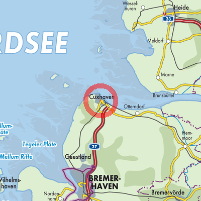 Landkarte Cuxhaven
