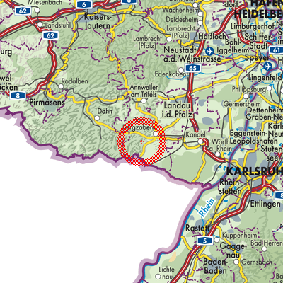 Landkarte Dörrenbach